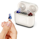 Invisible rechargeable hearing aids with noise reduction - comfortable and discrete design for light to medium -heavy hearing loss 1